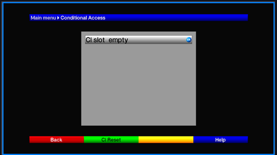 CI slot empty