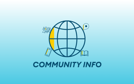 Digital icon of a globe with several digital icons surrounding.